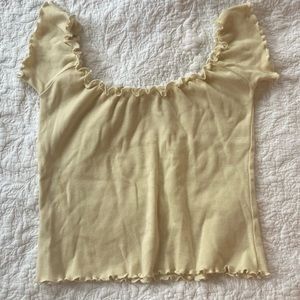 Brandy Melville ruffle off the shoulder top